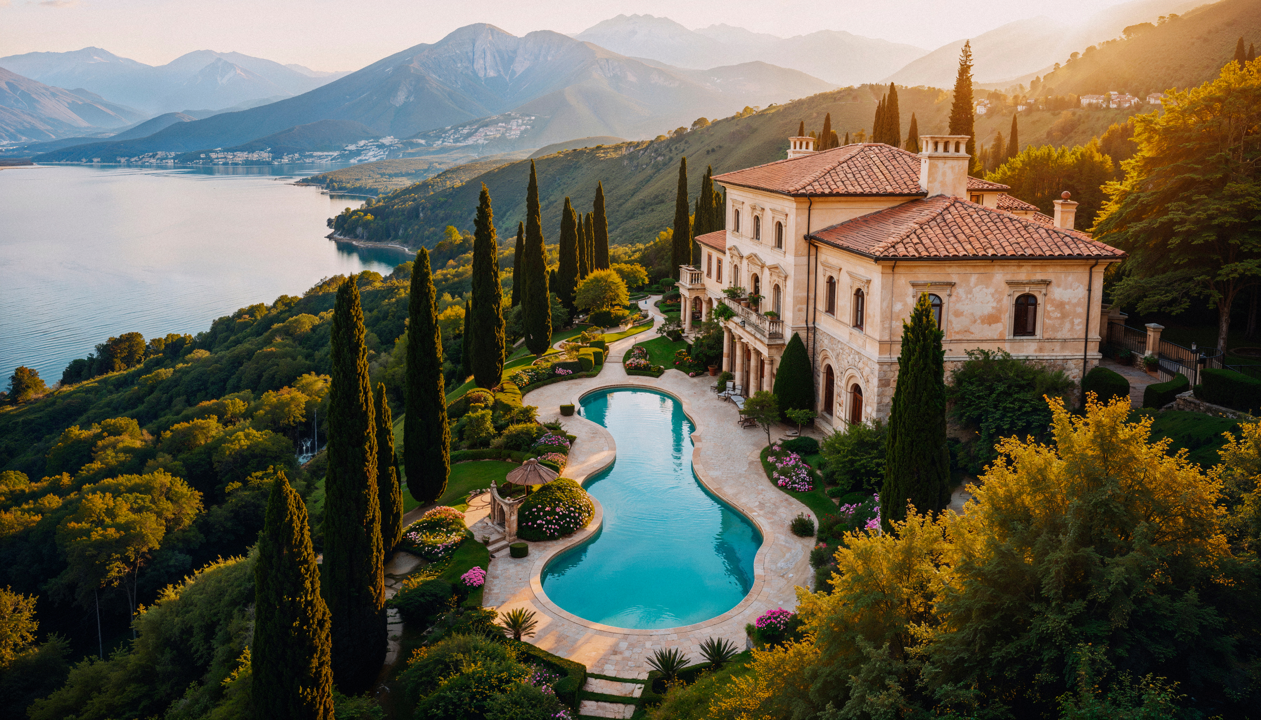 Italian lake landscape