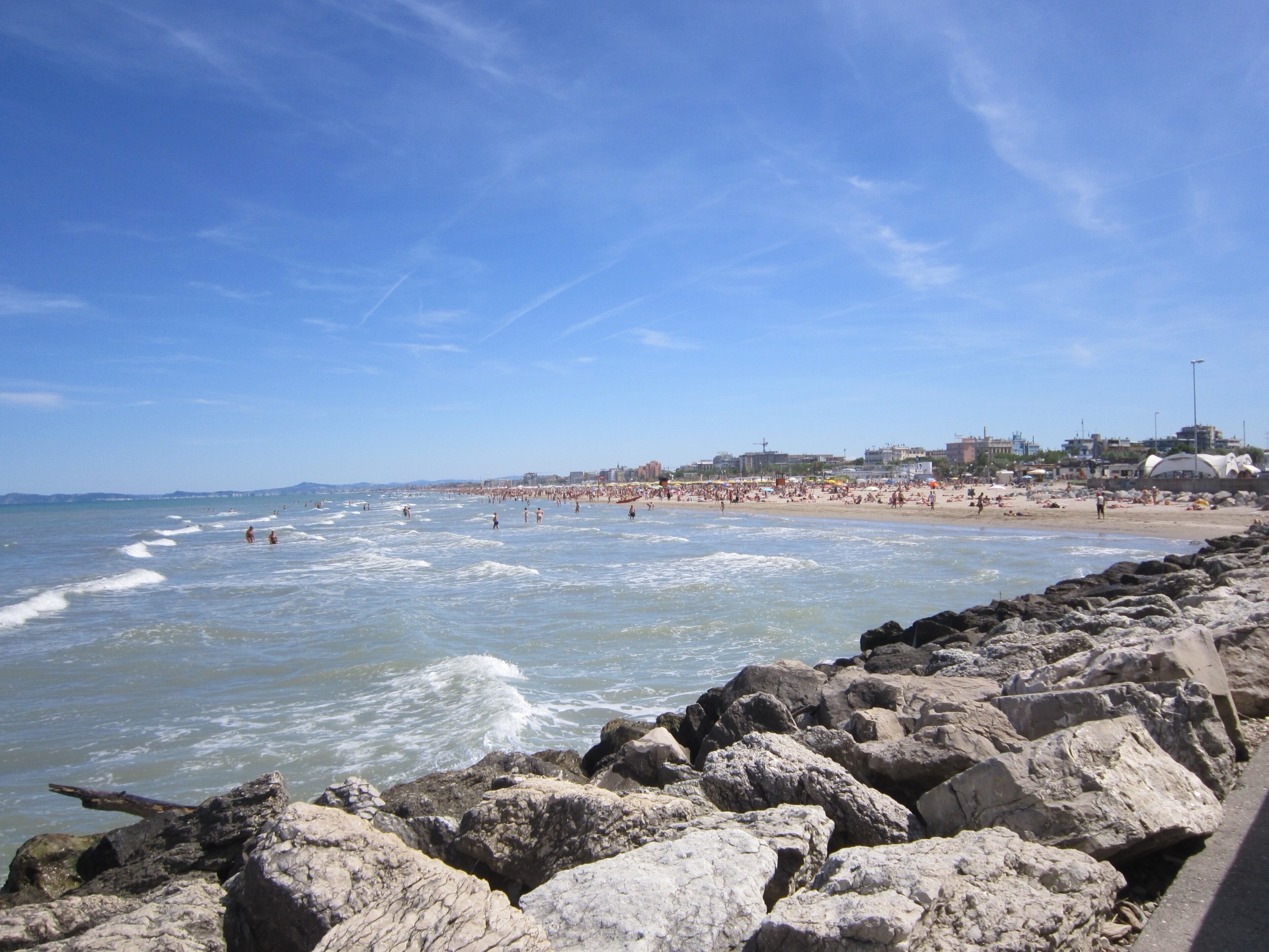 Rimini beach on the Adriatic coast